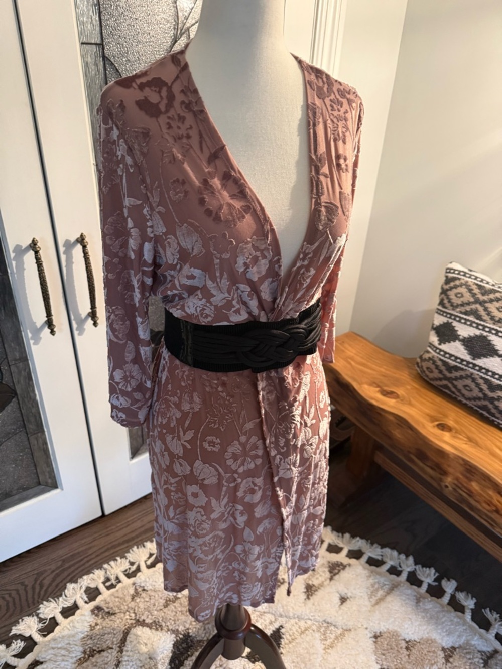 Dusty Rose Floral kimono, dress